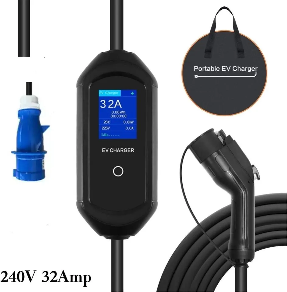 Портативная зарядка GB/T 7 кВт от розетки 220 В